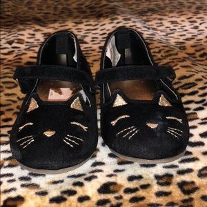 Kitty Cat flats Gymboree size 6 black